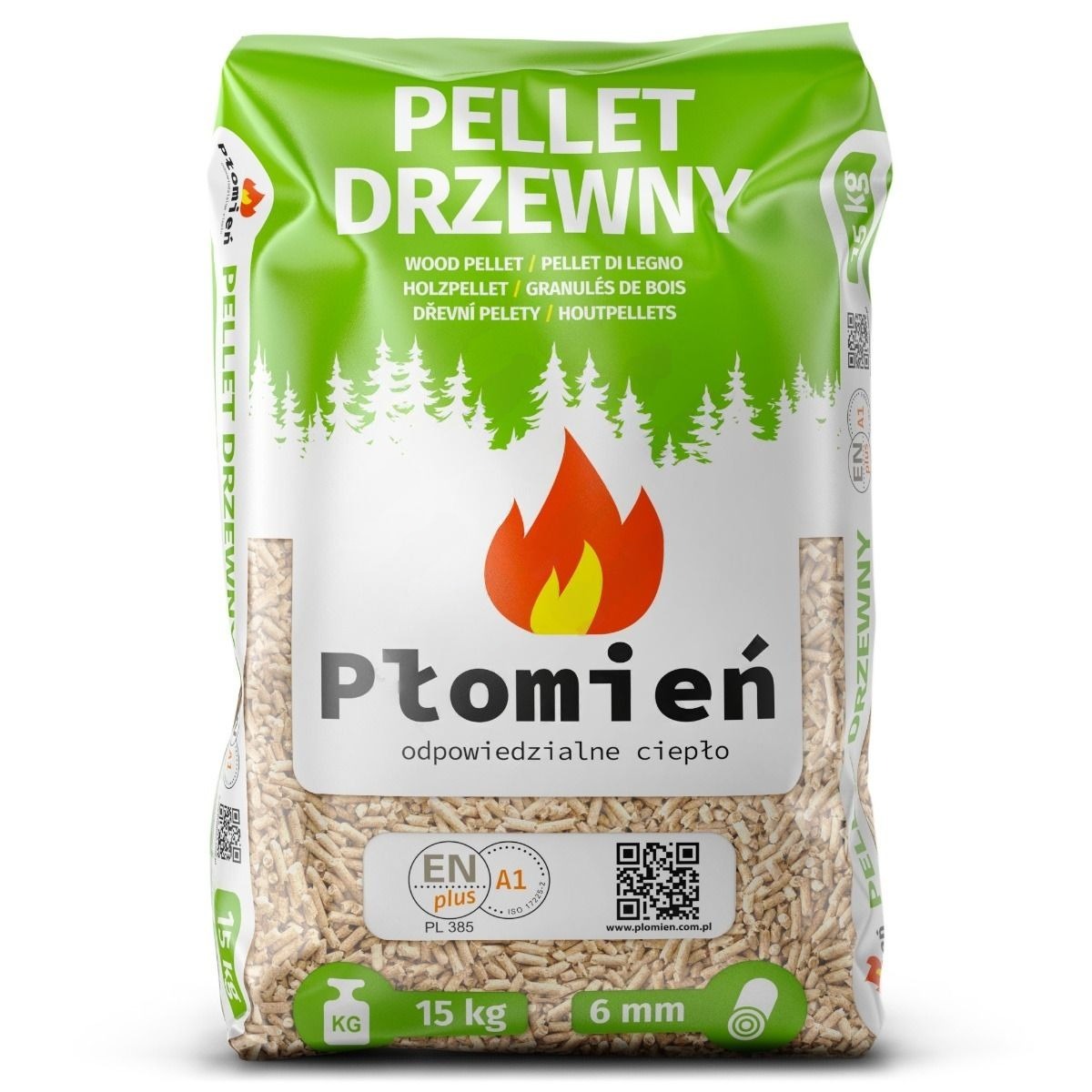 Pellet drzewny Płomień 975kg